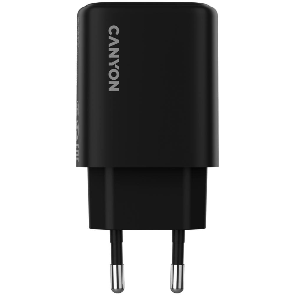 Ładowarka sieciowa 20W 1xPD 1xQC EU Canyon OnCharge 200 czarna