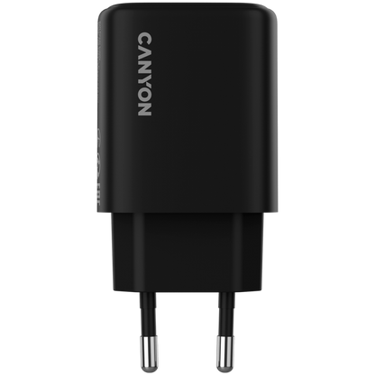 Ładowarka sieciowa 20W 1xPD 1xQC EU Canyon OnCharge 200 czarna