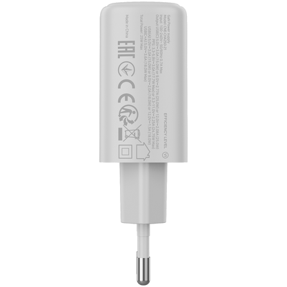 25W 1xPD 1xQC EU Canyon OnCharge 250 White Wall Charger