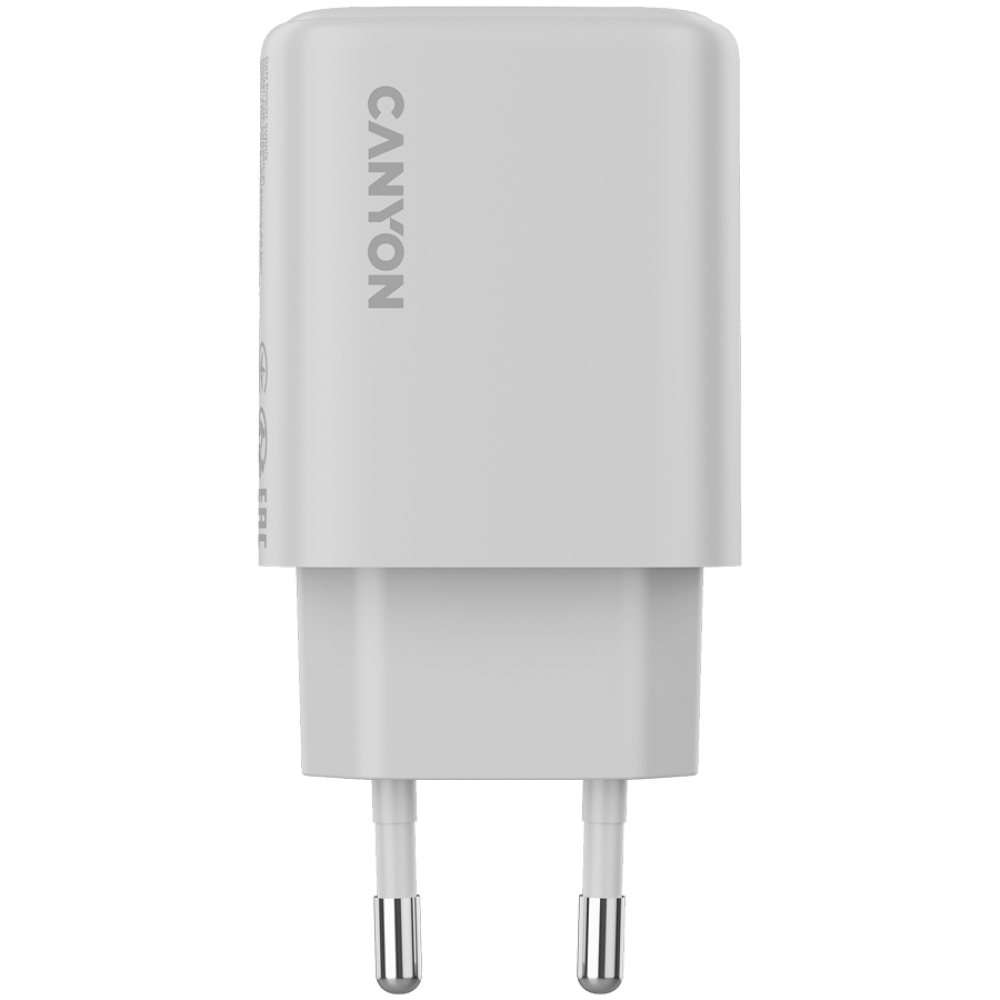 20W 1xPD 1xQC EU Canyon OnCharge 200 White Mains Charger