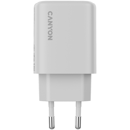 20W 1xPD 1xQC EU Canyon OnCharge 200 White Mains Charger