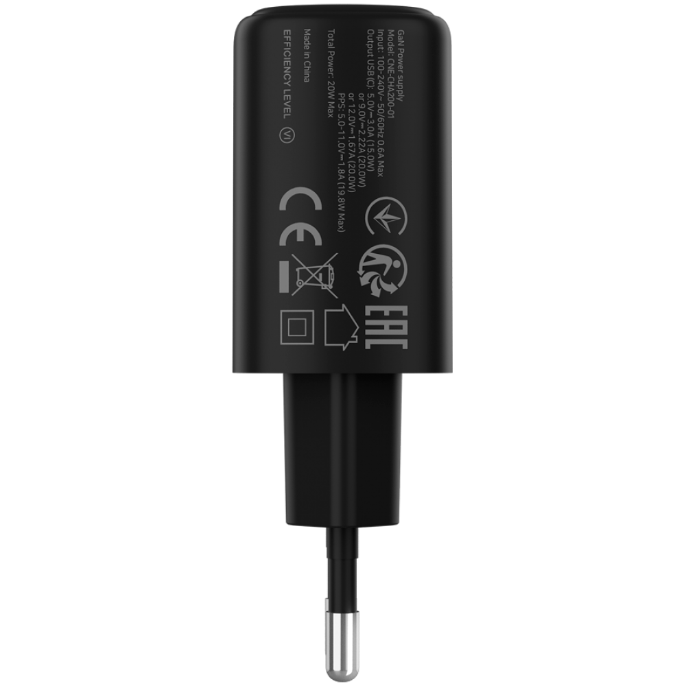 Ładowarka sieciowa 20W 1xPD EU Canyon OnCharge 200 czarna