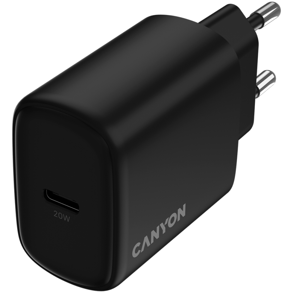 Ładowarka sieciowa 20W 1xPD EU Canyon OnCharge 200 czarna