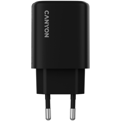 Ładowarka sieciowa 25W 1xPD 1xQC EU Canyon OnCharge 250 czarna