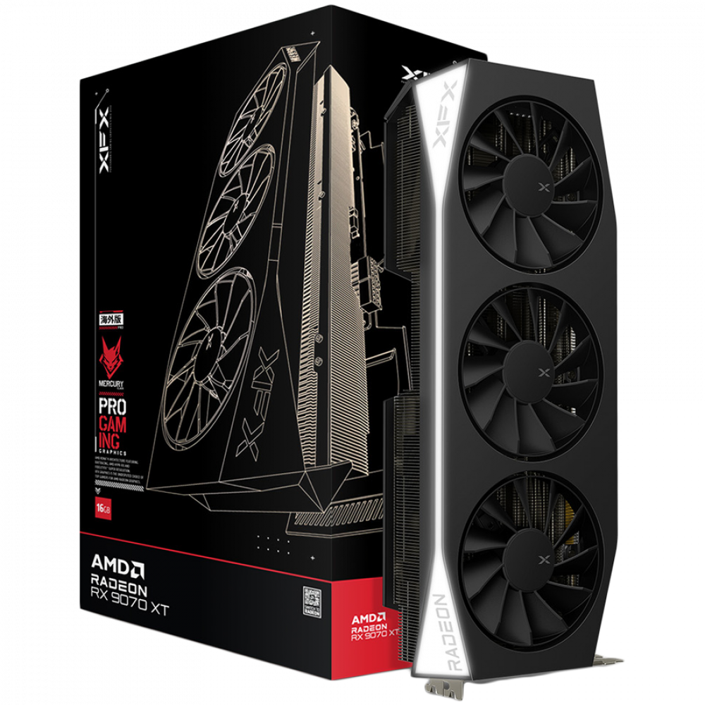 Karta graficzna XFX Mercury AMD Radeon RX 9070XT 16 GB GDDR6 PCIe 5.0