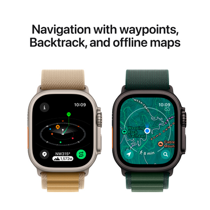 Apple Watch Ultra 2 Titangehäuse mit Milanaise-Armband in Schwarz