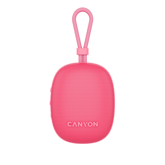 Głośnik Bluetooth przenośny 5W IPX7 TWS Canyon OnMove 12 różowy