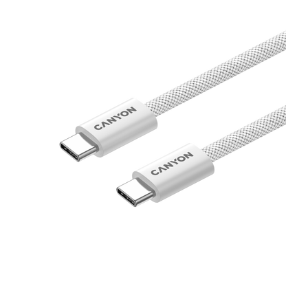 Kabel magnetyczny OnWire 60MG USB-C - USB-C 60W 1m Canyon 60MG biały