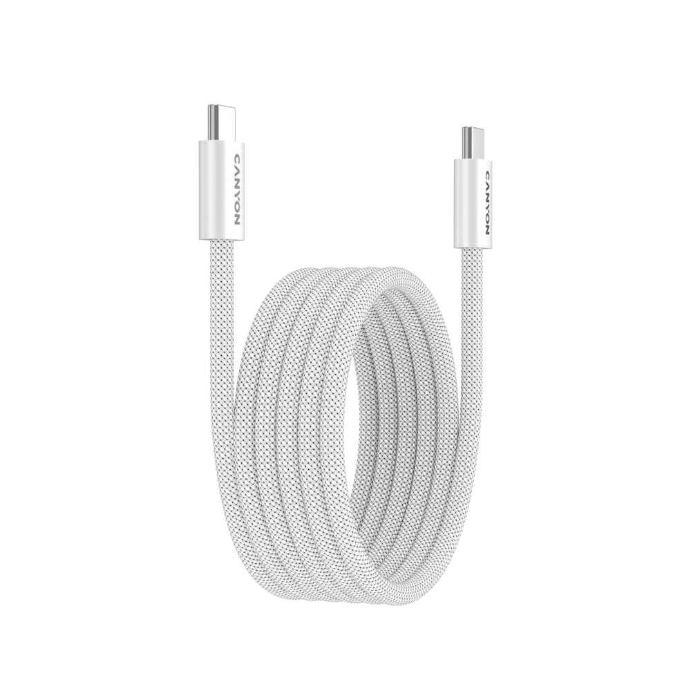 Kabel magnetyczny OnWire 60MG USB-C - USB-C 60W 1m Canyon 60MG biały