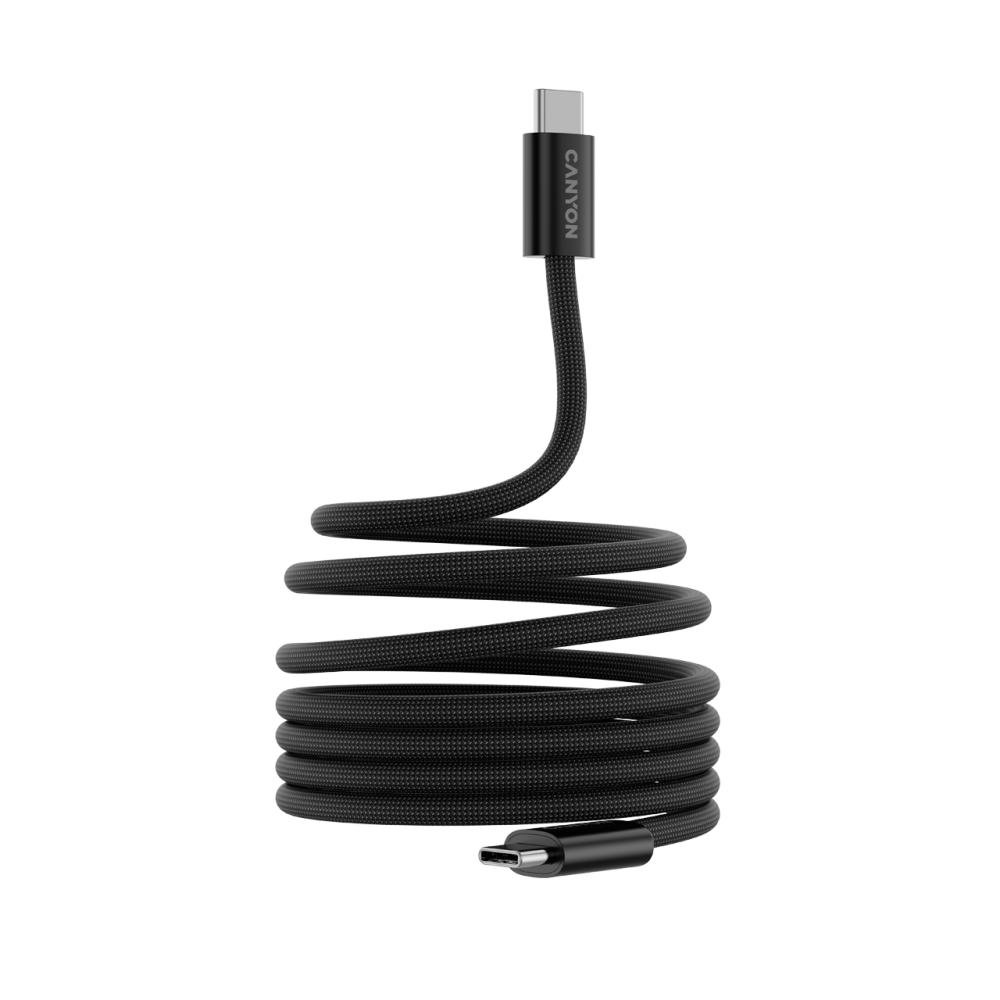 Kabel magnetyczny OnWire 60MG USB-C - USB-C 60W 1m Canyon 60MG czarny