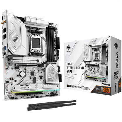 ASROCK B850 Steel Legend WiFi ATX Mainboard für AMD Ryzen 7000/8000/9000 schwarz