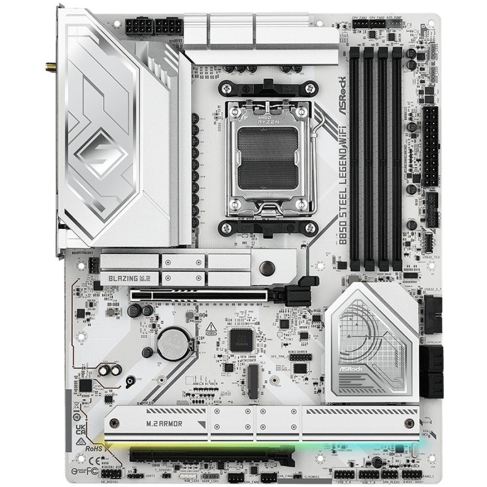 ASROCK B850 Steel Legend WiFi ATX Mainboard für AMD Ryzen 7000/8000/9000 schwarz