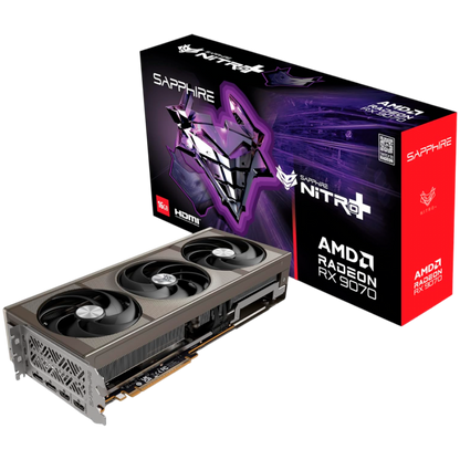 AMD Radeon RX 9070 GPU 16GB GDDR6 PCIe 5.0 Triple Fan Design