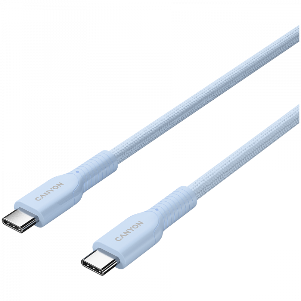 Kabel OnWire 60W USB C USB C 1m w oplocie niebieski Canyon 60CL
