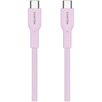Kabel OnWire 60W USB C USB C 1m w oplocie różowy Canyon 60CL