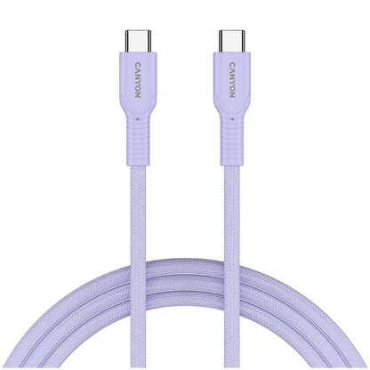 Kabel OnWire USB C 60W w oplocie 1m Canyon 60CL fioletowy
