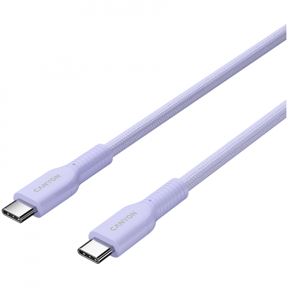 Kabel OnWire USB C 60W w oplocie 1m Canyon 60CL fioletowy