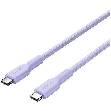 Kabel OnWire USB C 60W w oplocie 1m Canyon 60CL fioletowy