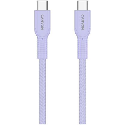 Kabel OnWire USB C 60W w oplocie 1m Canyon 60CL fioletowy