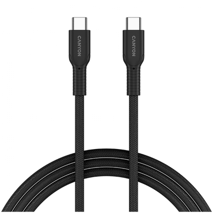 Kabel OnWire USB C 60W w oplocie 1m Canyon 60CL czarny
