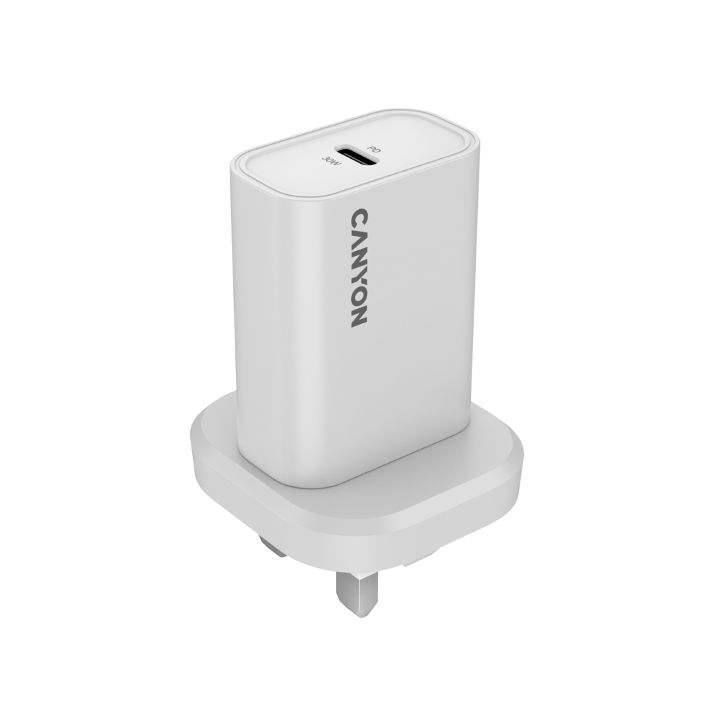 Ładowarka 30W 1xPD Canyon 30CL do urządzeń mobilnych biały