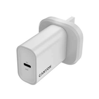 Ładowarka 30W 1xPD Canyon 30CL do urządzeń mobilnych biały