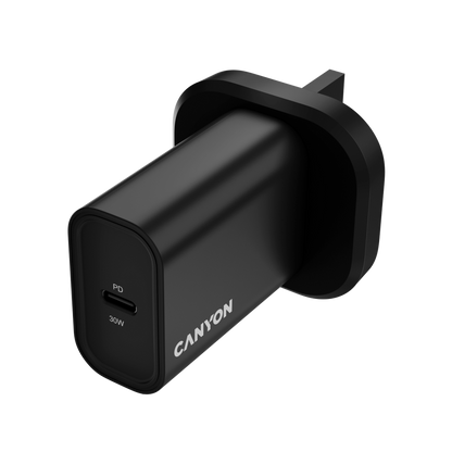 Ładowarka 30W 1xPD Canyon 30CL czarna do telefonu