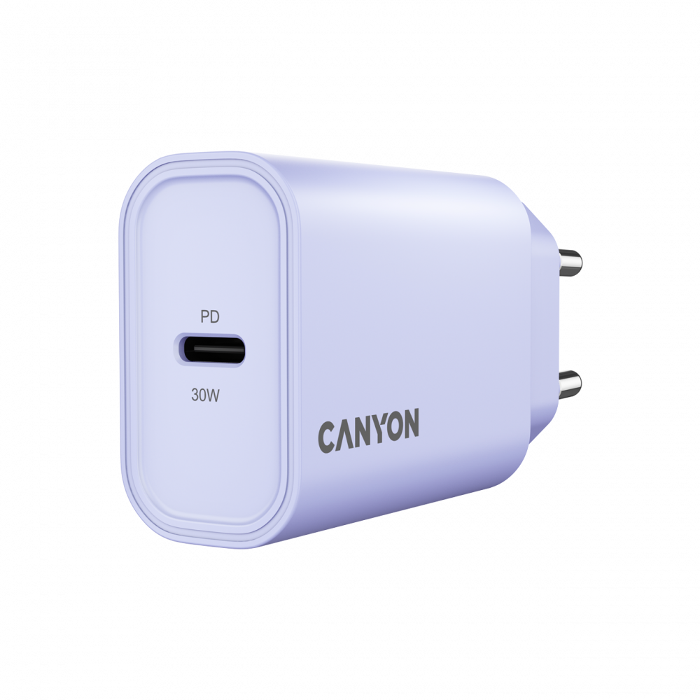 Ładowarka sieciowa 30W 1xPD EU Canyon OnCharge 30CL fioletowy