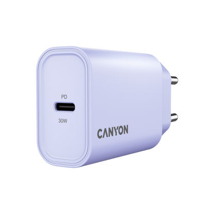 Ładowarka sieciowa 30W 1xPD EU Canyon OnCharge 30CL fioletowy