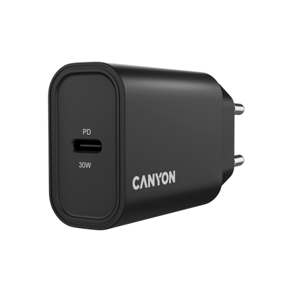 Ładowarka sieciowa 30W 1xPD EU Canyon 30CL czarny