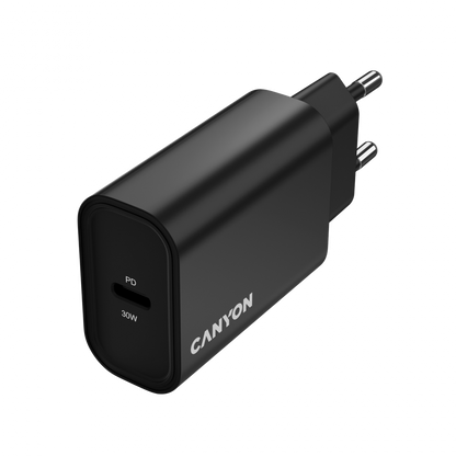 Ładowarka sieciowa 30W 1xPD EU Canyon 30CL czarny
