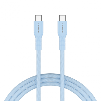 Kabel OnWire 60W USB C USB C 1m w oplocie niebieski Canyon 60CL