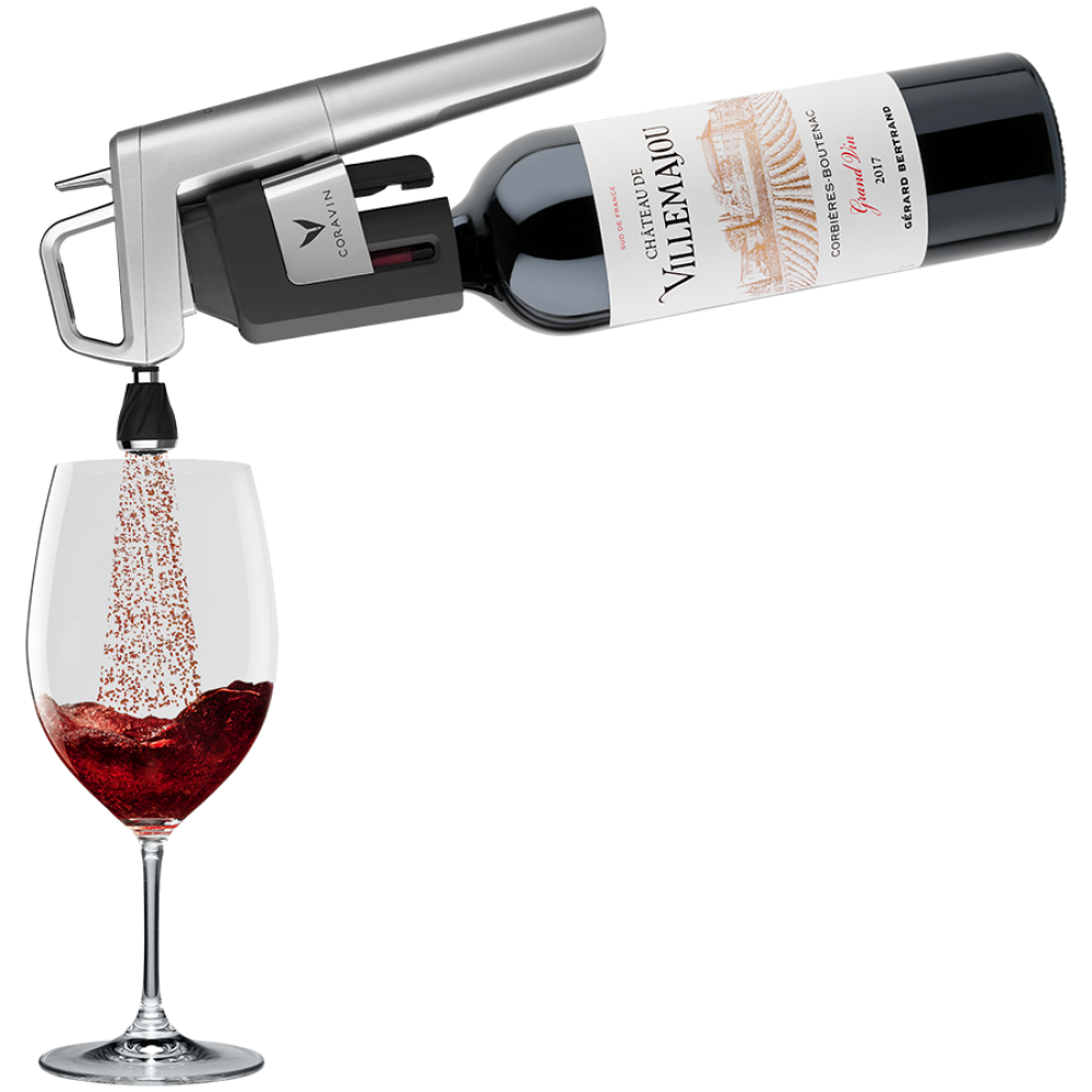 CORAVIN Timeless Six Plus System do przechowywania wina Srebrny