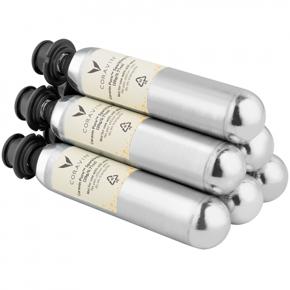 CORAVIN Pure Sparkling, kapsułki CO2, 6 sztuk