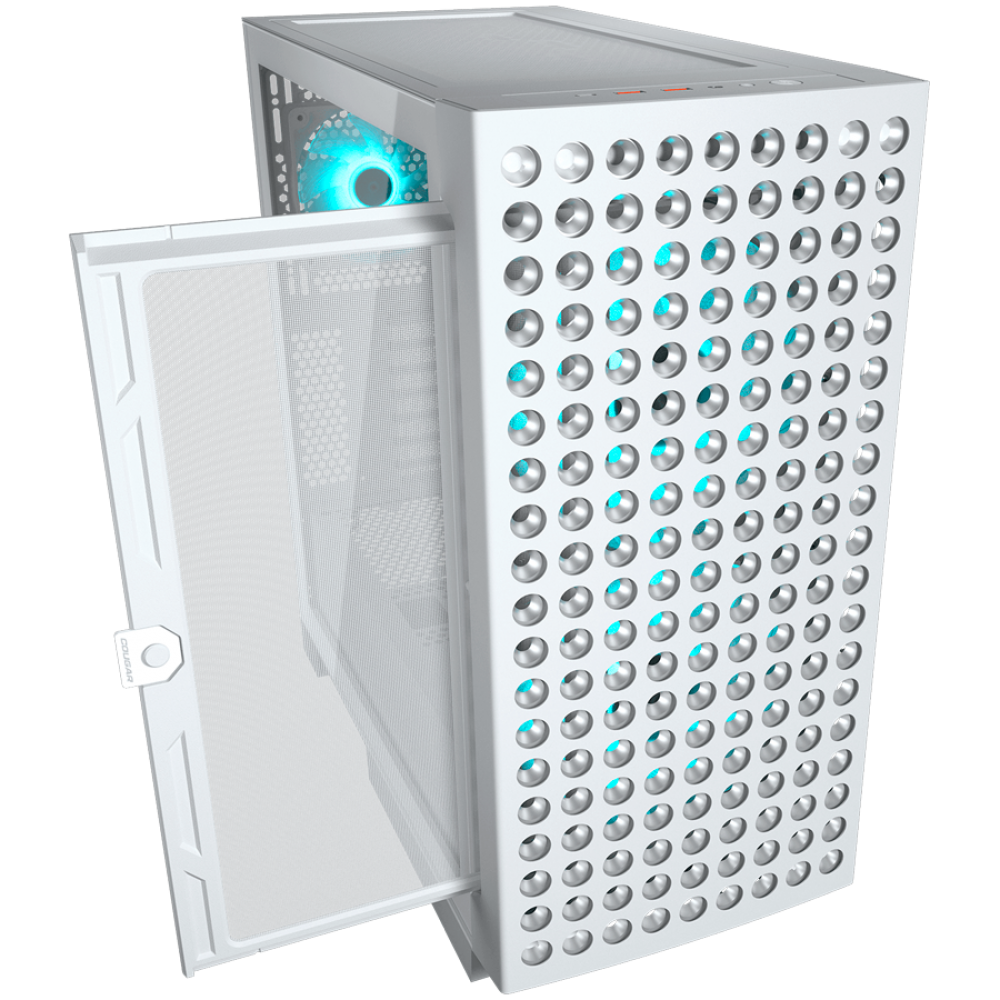 PC-Gehäuse COUGAR AIRFACE ECO RGB Midi-Tower weiß