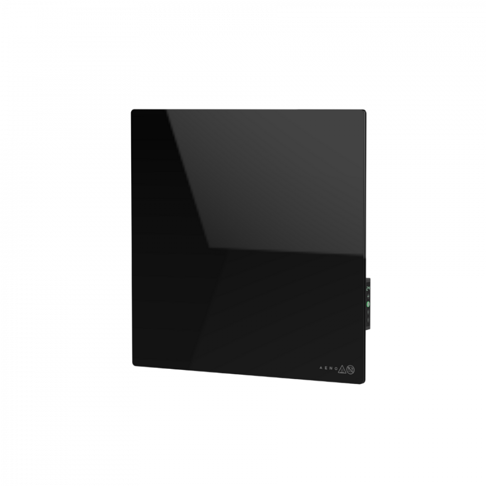 AENO Quadro Grzejnik Ścienny 500W 50x50 cm Czarny Szkło Hartowane