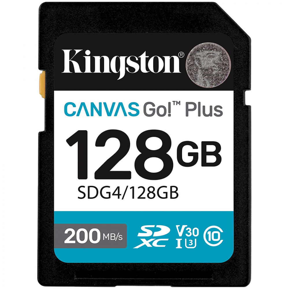 Karta pamięci SDXC 128 GB Kingston prędkość 200 MB/s czarna