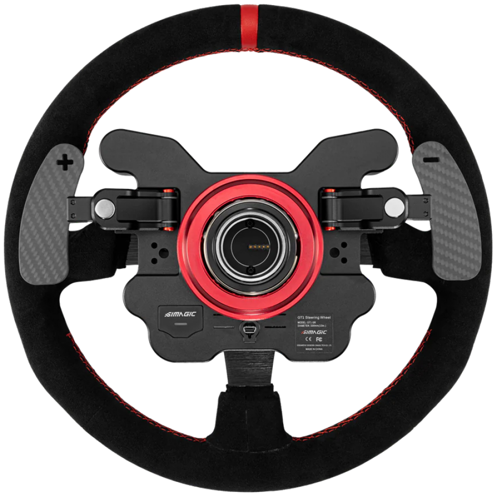 SIMAGIC Lenkrad GT1 330mm R Typ QR70 Wildleder magnetische Schaltwippen S210