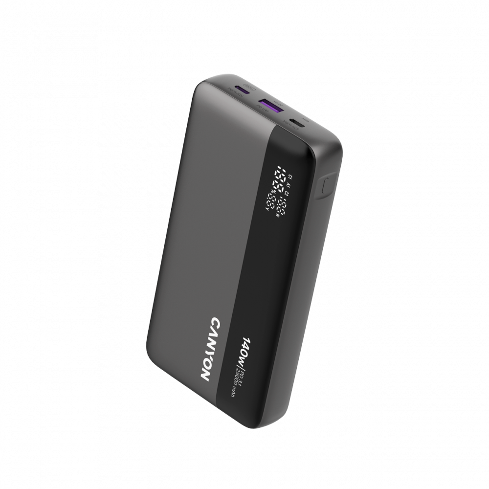 Powerbank für Laptop 25000mAh 140W PD mit Display Canyon PB-240 Graphit
