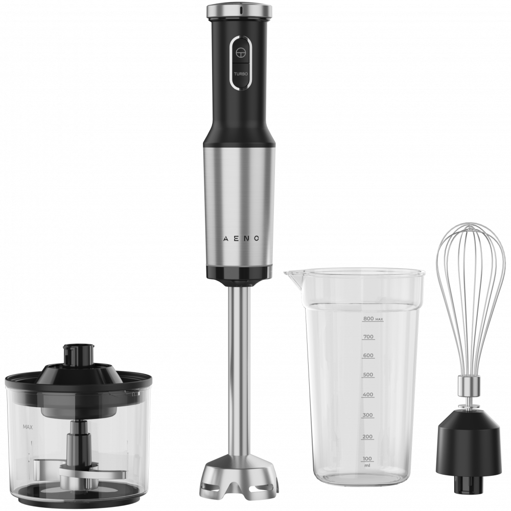 AENO Blender ręczny HB4 1200W turbo czarny zestaw