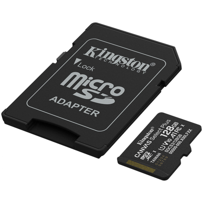Karta microSDXC 128 GB Kingston prędkość 150 MB/s czarna