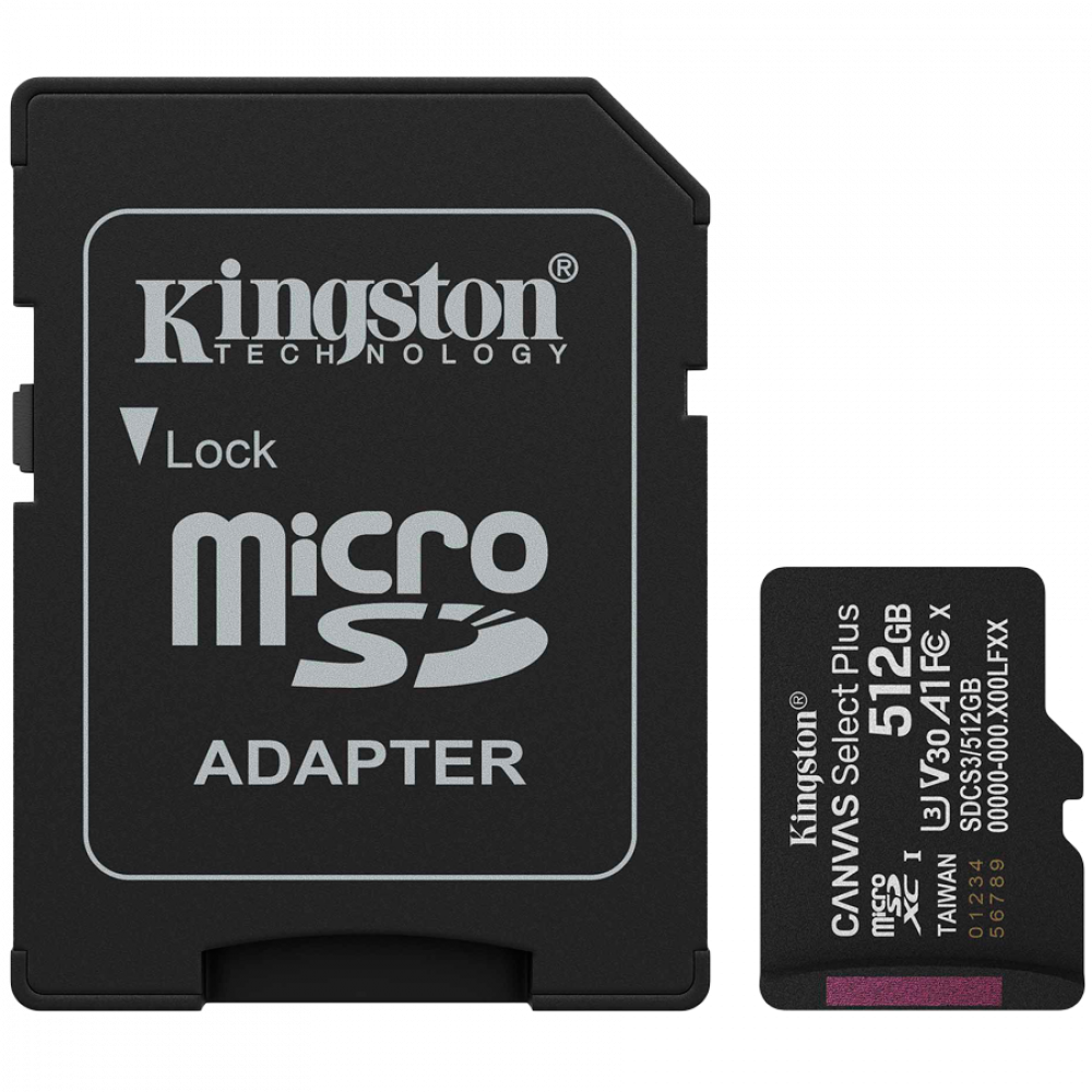 Karta microSDXC Kingston 512 GB UHS-I U3 V30 czarna