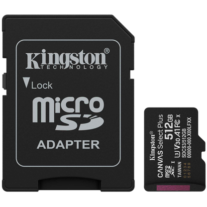 Karta microSDXC Kingston 512 GB UHS-I U3 V30 czarna