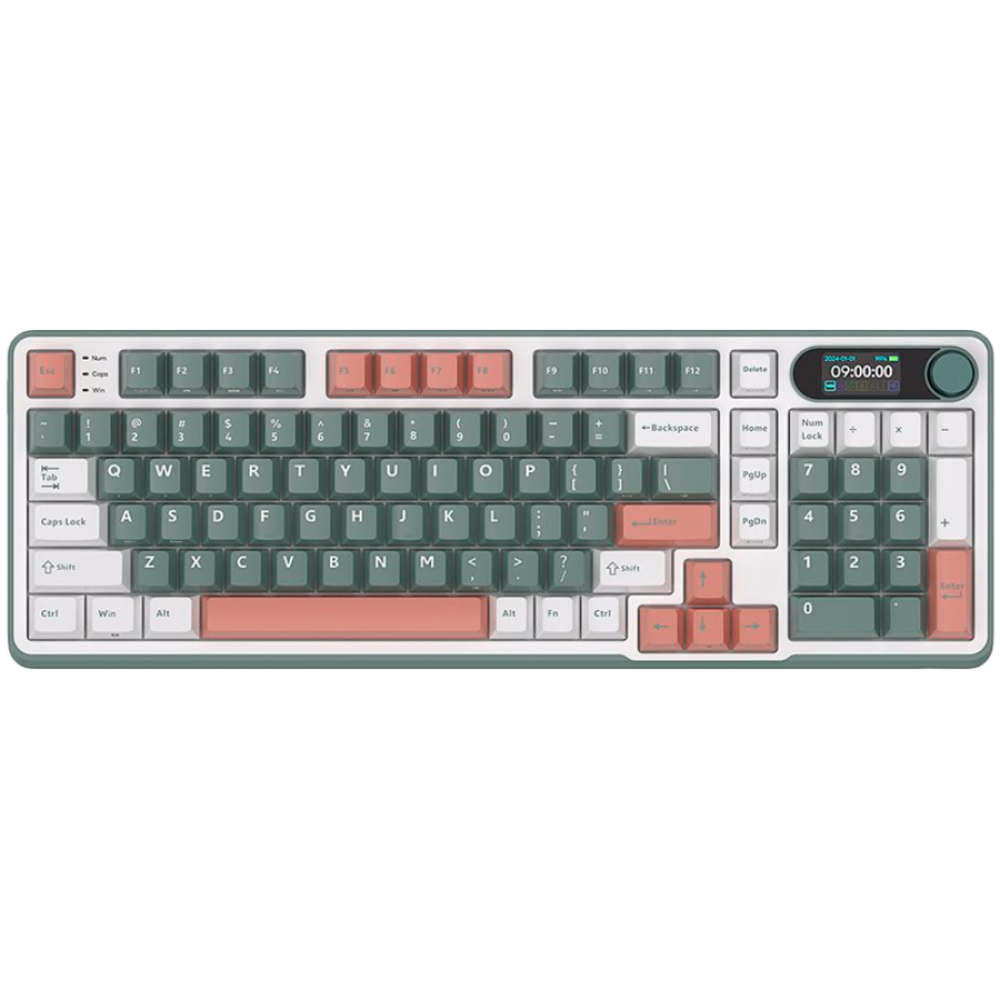 Klawiatura mechaniczna Royal Kludge S98 Brown Switch zielona