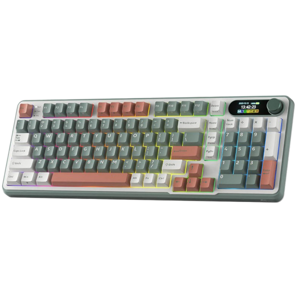 Klawiatura mechaniczna Royal Kludge S98 Brown Switch zielona