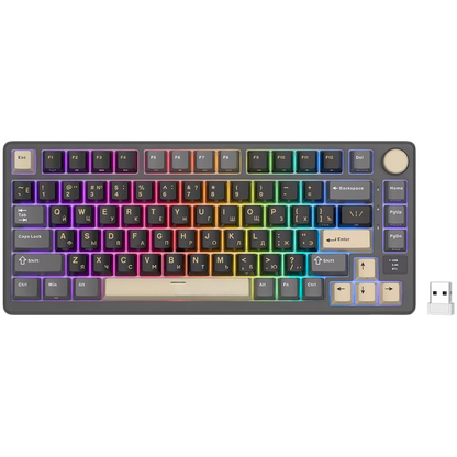 Klawiatura mechaniczna Royal Kludge M75 Silver Switch grafitowa