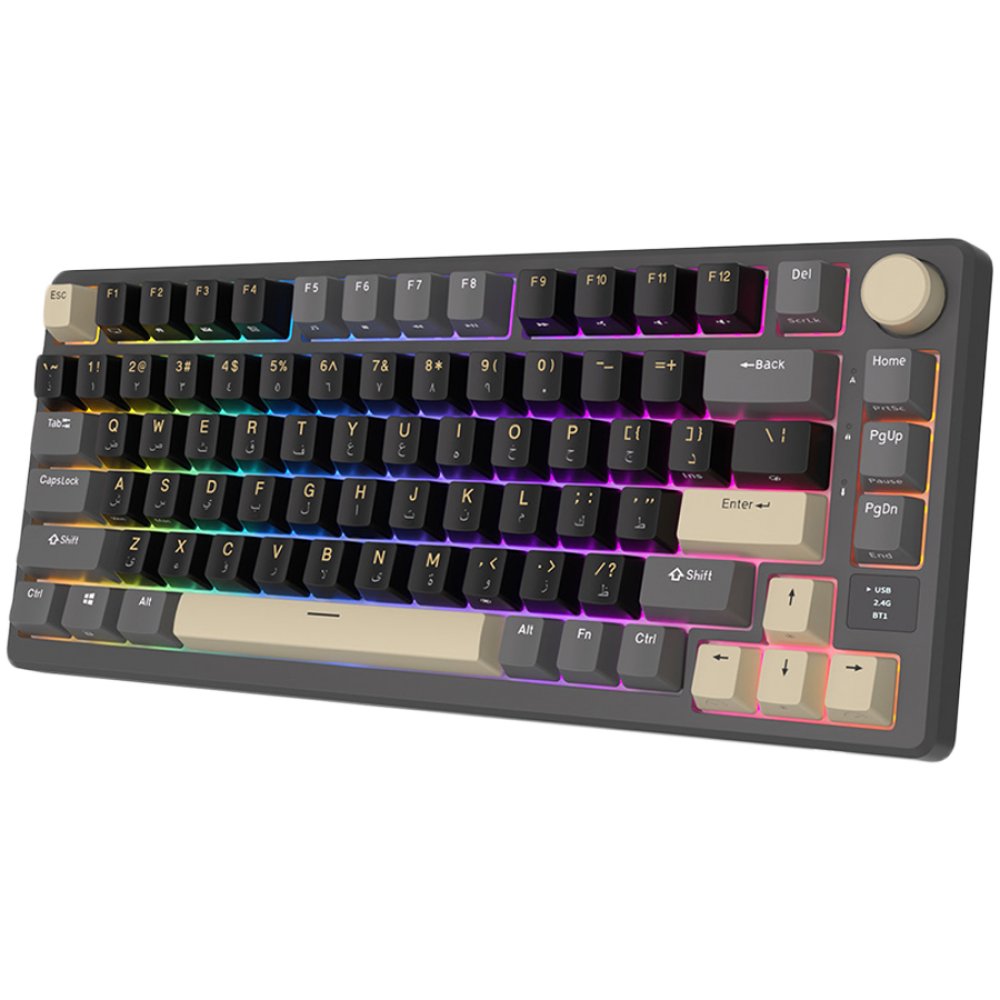 Klawiatura mechaniczna Royal Kludge M75 Silver Switch grafitowa