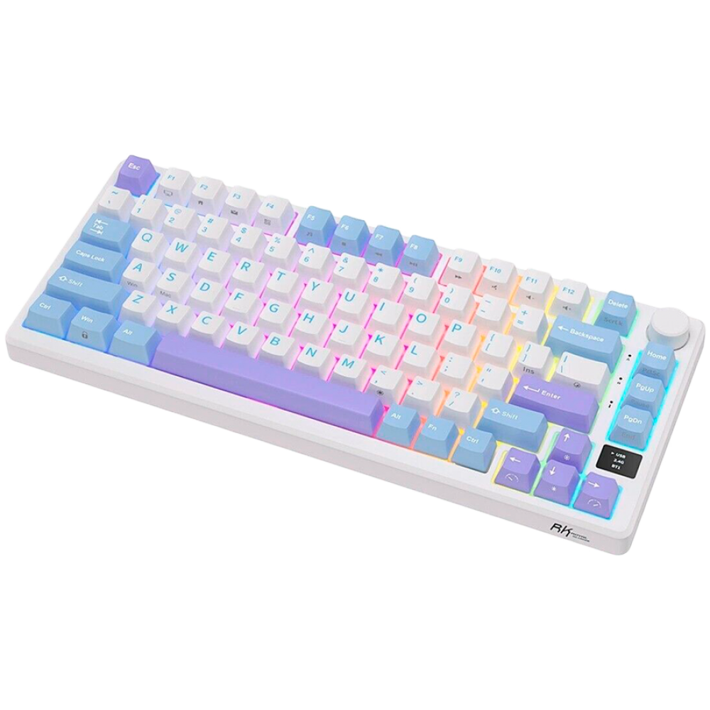 Klawiatura mechaniczna Royal Kludge M75 Brown Switch biała