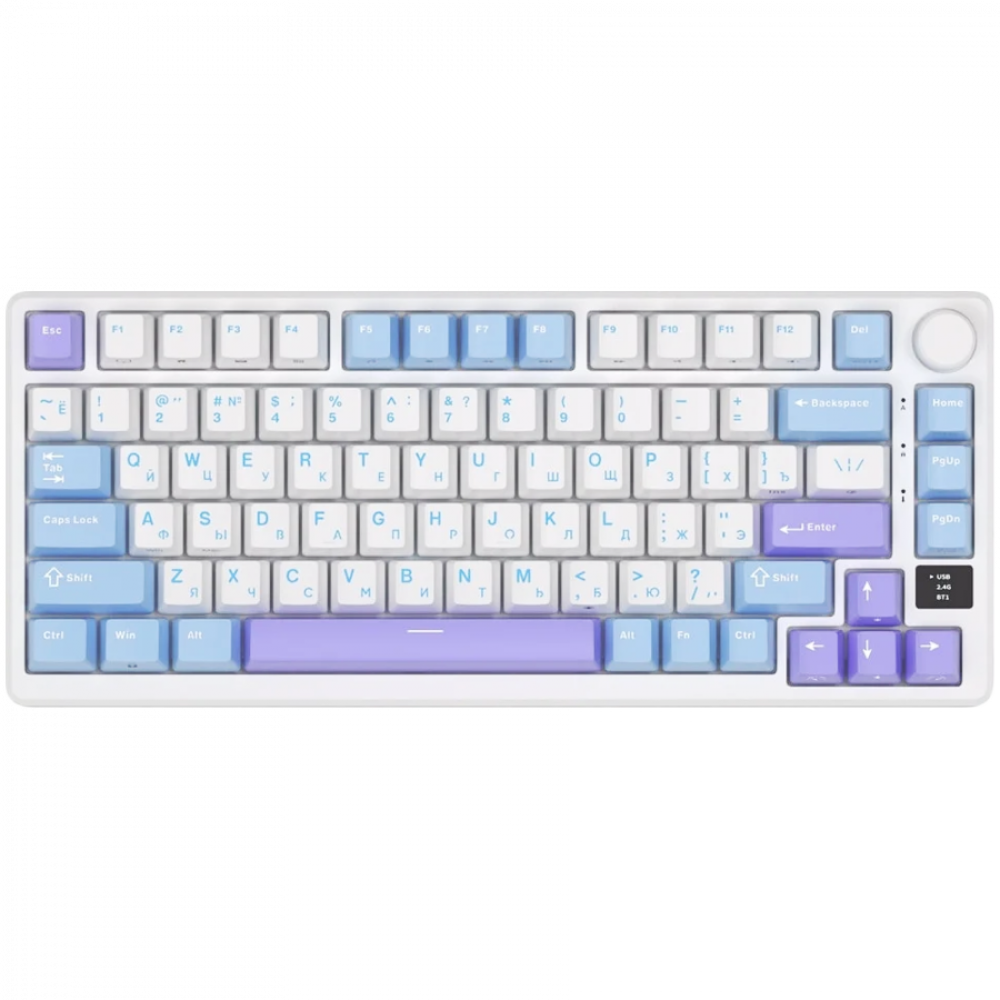 Klawiatura mechaniczna Royal Kludge M75 Silver Switch biała