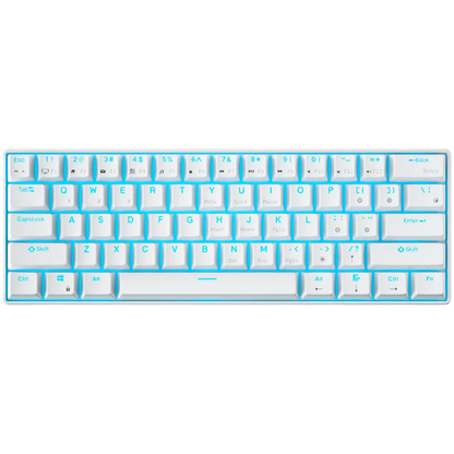 Klawiatura mechaniczna Royal Kludge 61 Brown Switch biała